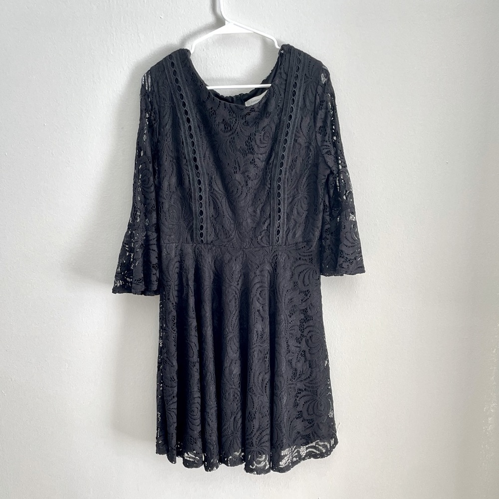 Women’s Black Lace Midi Francesca’s Dress Size XL